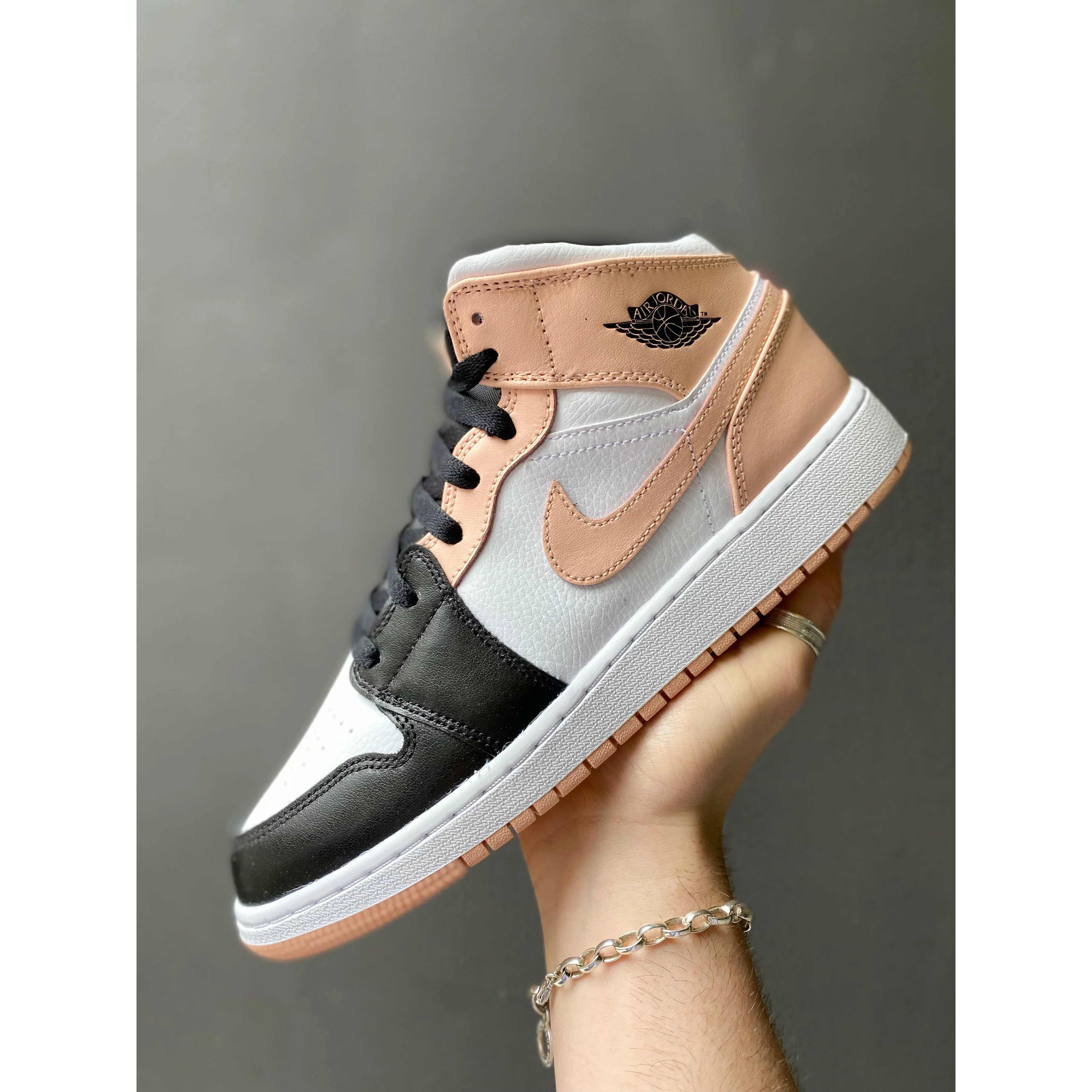 Jordan 1 Mid Crimson Tint Toe (GS) - Image 5