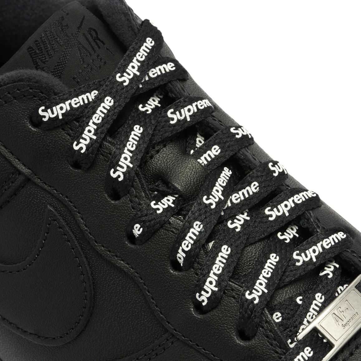 Nike Air Force 1 Low Supreme - Black - Image 3